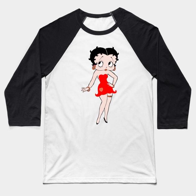 Betty Boop Baseball T-Shirt by JAFARSODIK